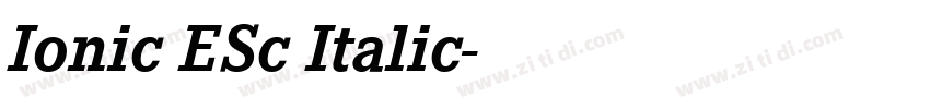 Ionic ESc Italic字体转换
